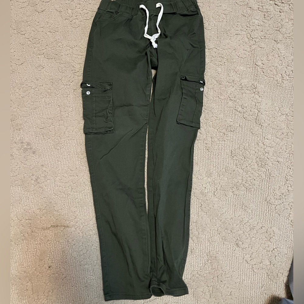 Dark green cargo pants